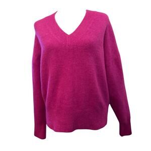 ZARA Barbie Hot Pink V-Neck Sweater, Size Medium